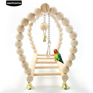 ✨Bird Parrot Cockatiel แขวนแขวนลอยสะพาน Swing Ladder Climbing Cage Toys