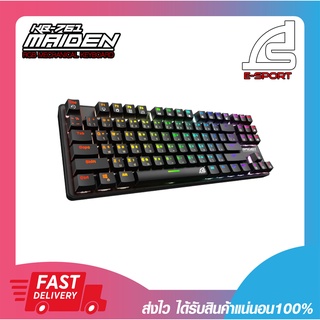 คีบอดเล่นเกม คีย์บอร์ดเกมมิ่ง Signo KB-761 Maiden RGB Mechanical Keyboard - Black (Blue/Red Sw) รับประกัน 2 ปี