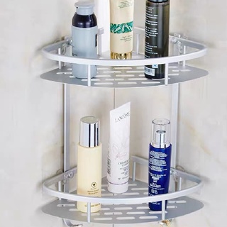 Shower Shelf ชั้นวางของอลูมิเนียม แบบติดผนัง 2 ชั้น สําหรับห้องน้ำ ห้องครัว หอพัก