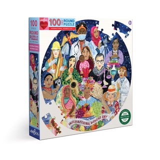 eeBoo - PZWND - International Womens Day 100 Pc Rd Puzzle