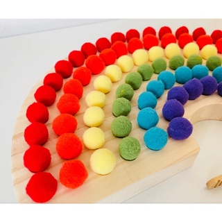 ของเล่น Rainbow Board เด็ก Montessori การศึกษาของเล่นไม้สี Sorting Sensory