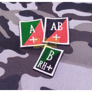 อาร์มกรุ๊ปเลือดแนวตั้ง Blood Type Patch