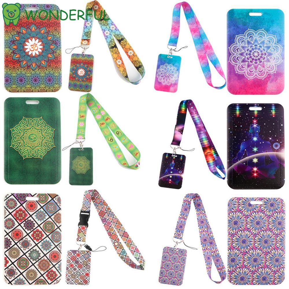 WONDERFUL Office Supplies Card Holder ID Card Cover Datura Flowers