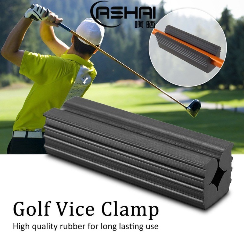 2022 สินค้าขายดี▧✈ASHAI 1Pcs Golf Vice Clamp Golf Black Rubber Golf Club Grip Vice Clamps Grips Repl