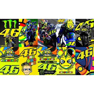 สติกเกอร์ ขนาด A4 46 Valentino Rossi The Doctor แบบสากล สําหรับติดตกแต่ง