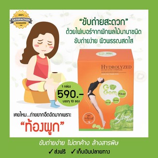 โกกอม Gogom Fiber Detox รสส้ม ดื่มง่าย แก้อาการท้องผูก ขับถ่ายยาก ล้างสารพิษ ขับของเสียในร่างกาย 1 กล่อง