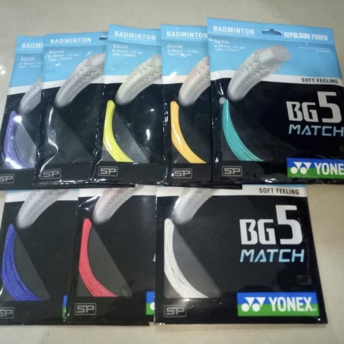 สายไม้แบดมินตัน yonex bg5 MATCH ใหม่ + ค่าขนส่งติดตั้ง