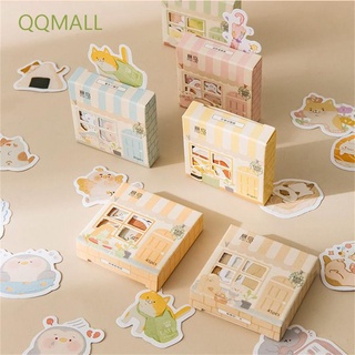 Qqmall สติ๊กเกอร์ลายสัตว์สไตล์เกาหลี Diy สําหรับติดตกแต่งสมุดไดอารี่ 45ชิ้น/ชุด