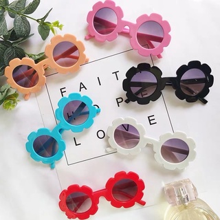 พร้อมส่ง แว่นตาเด็ก แว่นแฟชั่น แว่นกันแดด ลาย Sun Flower 6สี