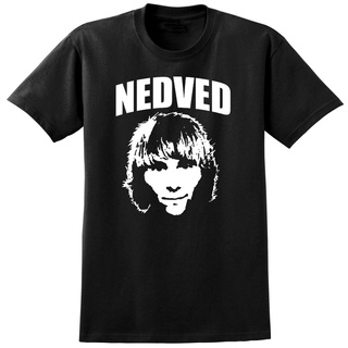 เสื้อยืดสีขาวเสื้อยืด ผ้าฝ้าย พิมพ์ลายการ์ตูนอนิเมะ Juventus Fan Czech Nedved Football Icon สไตล์คลาสสิก เรโทร สําหรับผู