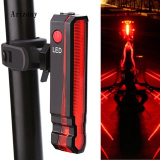 Arzy♥ไฟท้ายจักรยาน LED แบบเลเซอร์ ชาร์จ USB เพื่อความปลอดภัย