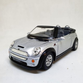 โมเดลรถเหล็ก MINI COOPER S งาน Kinsmart ขนาดประมาณ 12cm สเกล1:28 สีเงิน