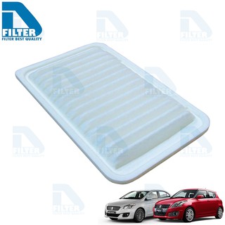 กรองอากาศ Suzuki ซูซูกิ Ciaz เซียส,Swift สวิฟ 2012-2017 (เครื่อง 1.2) By D Filter (ไส้กรองอากาศ) (DA097N)