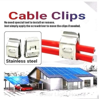 คลิปล็อคสายไฟ SOLAR CELL แพ็ค 10 ตัว CABLE CILPS