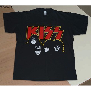 เสื้อยืดลายกราฟฟิก Kiss วินเทจ 1980