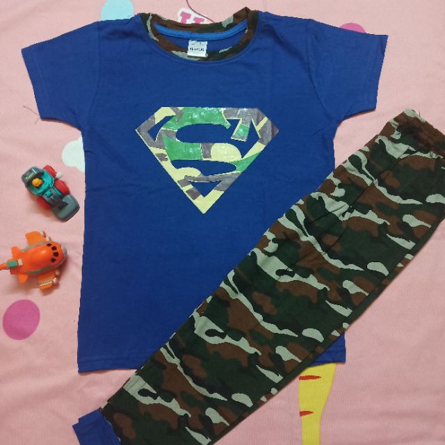 SUPERMAN-LORENG ชุดนอนเด็ก (ใหญ่) Cotton 100% (Big Size)
