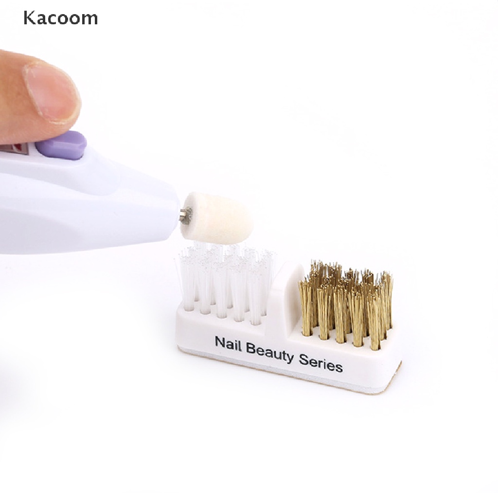 Kacoom TH แปรงทำความสะอาดสว่านเจาะเล็บ ปัดฝุ่น อุปกรณ์เสริมสำหรับทำเล็บ