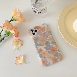 เคสไอโฟน เคสซิลิโคน 11 promax iPhone case for iPhone X XS MAX XR  7+ 8PLUS ดอกไม้โทนส้ม TPU-R1222