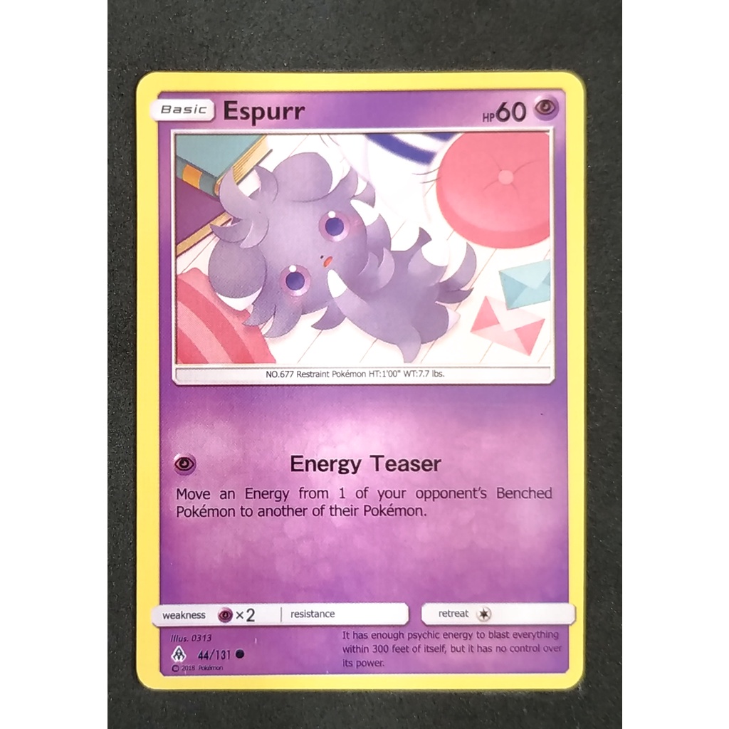 Espurr Basic 44/131 เนียสเปอร์ Pokemon Card (Normal) ภาษาอังกฤษ