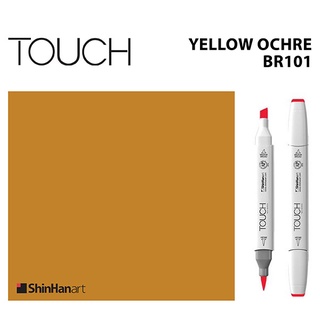 TOUCH TWIN BRUSH MARKER BR101 (YELLOW OCHRE) / มาร์คเกอร์หัวพู่กัน-หัวตัดขนาดกลาง รหัส BR101 (YELLOW OCHRE)