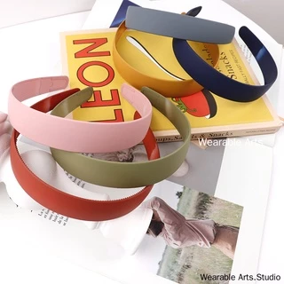 Wa084 25 มม.Matte Wide edge ที่คาดผมผม hoop เครื่องประดับผม