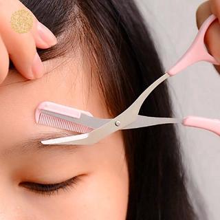 Eyebrow Scissor Eyelash Hair Scissors Cutter Remover Eyebrow Comb Makeup Tools RY