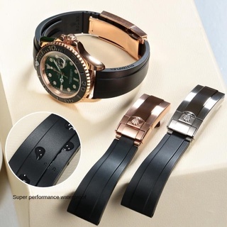 สายนาฬิกาข้อมือยางขนาด 20 มม. สําหรับ Rolex Daytona Green