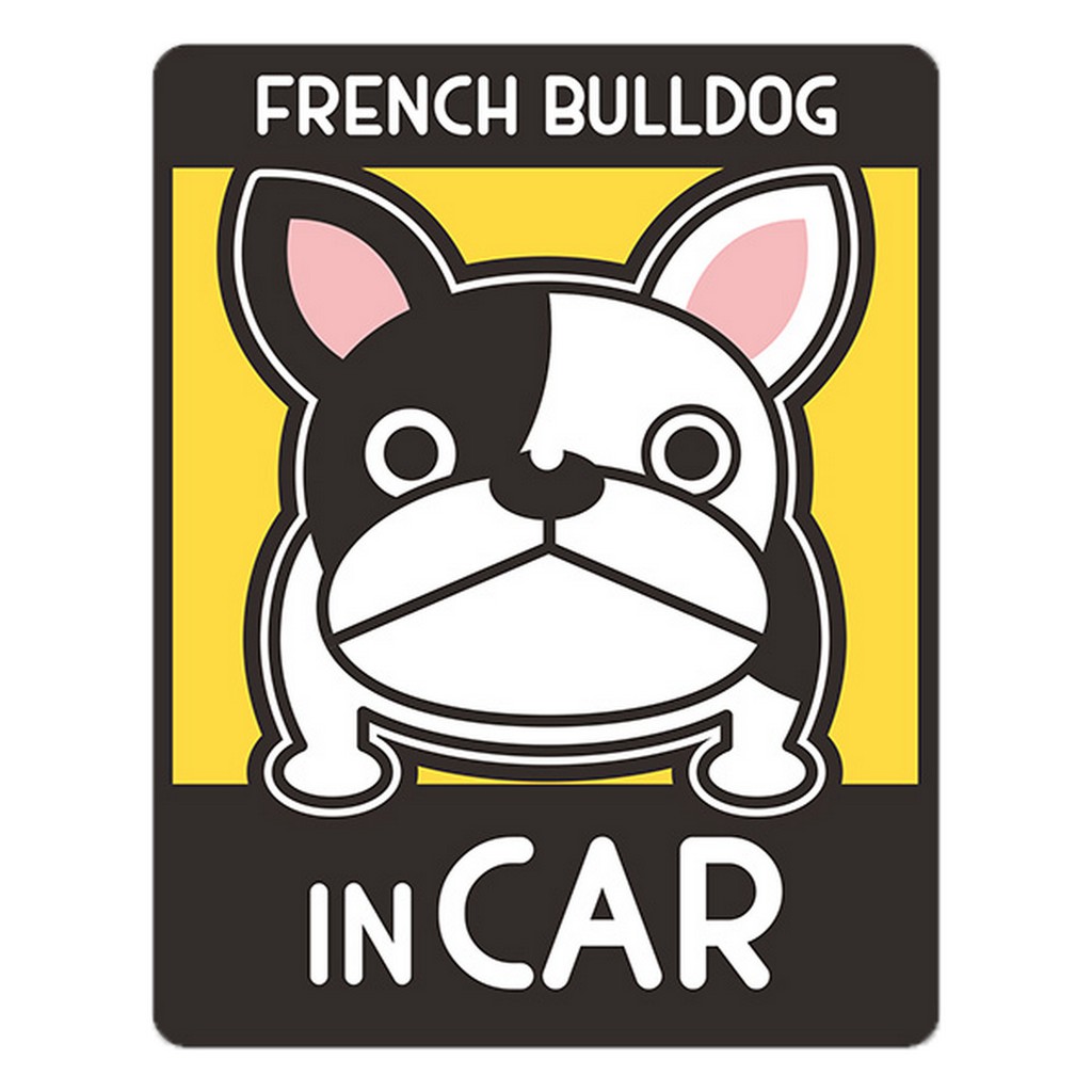สติ๊กเกอร์ติดรถ BOA391  French Bulldog สติ๊กเกอร์ติดรถสวยๆ Sticker