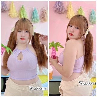 🍭ลดราคาพิเศษ🍭เสื้อผูกคอ สาวอวบ อกหยดน้ำ สีสันสดใส เปิดหลัง ผ้าต่างประเทศ นุ่มมากใส่สบาย เสื้อกล้าม Plussize