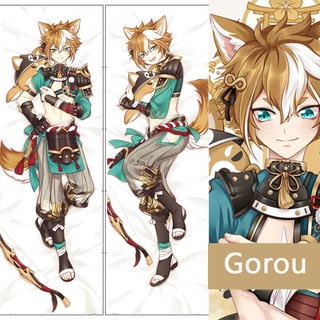 Game Genshin Impact Gorou Dakimakura Cushion Cover Hugging Fullbody Pillow Case Cool Man Bedding Pillow Cover Cosplay Gifts