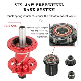 HASSNS PRO7 MTB Hub 6 Pawls 3 ฟัน 32 หลุม Ultralight Hub 120 Beeps 4 Peilin HG ใช้งานร่วมกับ 7/8/9/10/11/12 ความเร็ว