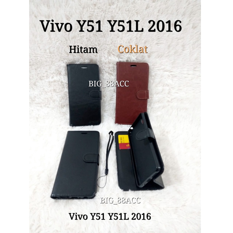 Flip Cover Case Casing Vivo Y51/Y51LLeather Wallet Case