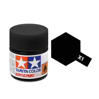 สีสูตรน้ำทามิย่า Tamiya Acrylic X1 Black 10ml