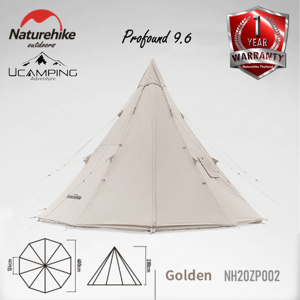 เต็นท์กระโจม Naturehike Cotton Tent Profound 9.6 (รับประกันของแท้ศูนย์ไทย)