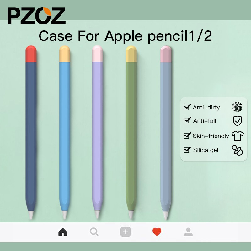 ღღPZOZ For Apple Pencil 2 case Accessories Color silicone casing pencil cover For Apple Pencil 1 Silicone Case Tablet To