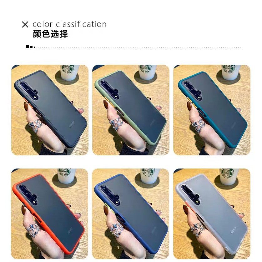 Case  Huawei Nova5T  เคสกันกระแทก ปุ่มสีผิวด้าน ขอบนิ่มหลังแข็ง เคสโทรศัพท์หัวเว่ย พร้อมส่ง [ ส่งจากไทย ]