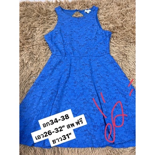 recommend Blue dress ทรงน่ารัก งานแบรนด์ ลูกไม้ท