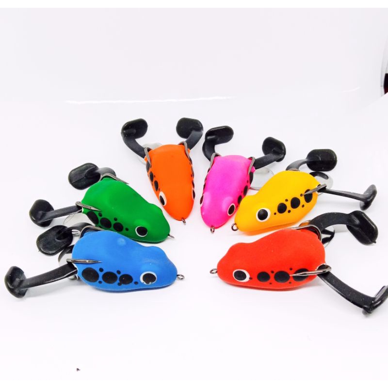 กบยาง กบยางตีนเตะ (ขากลมดำ) เหยื่อปลอม เหยื่อตกปลา