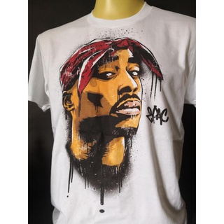 เสื้อยืดฤดูร้อนcalเสื้อวงนำเข้า 2Pac Tupac Shakur Post Malone Billie Eilish Rapper Gangsta West Coast hip hop R&amp;B Gildan