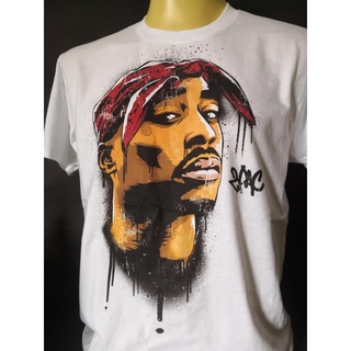 เสื้อวงนำเข้า 2Pac Tupac Shakur Post Malone Billie Eilish Rapper Gangsta West Coast hip hop R&amp;B Gildan T-shirt