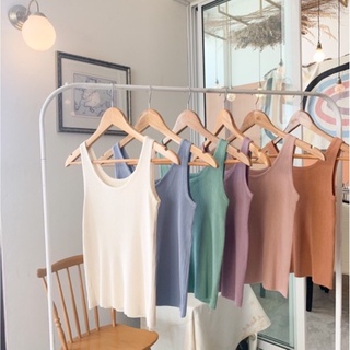 ifyouwear peach top   เสื้อกล้ามสีพื้น 8 สี