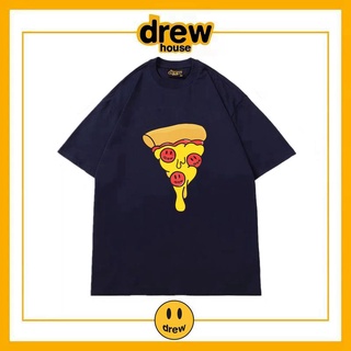 [S-5XL]Drew HOUSE เสื้อยืดแขนสั้น ผ้าฝ้าย ลายหน้ายิ้ม ทรงหลวม สไตล์อเมริกัน สตรีท สําหรับคู่รัก