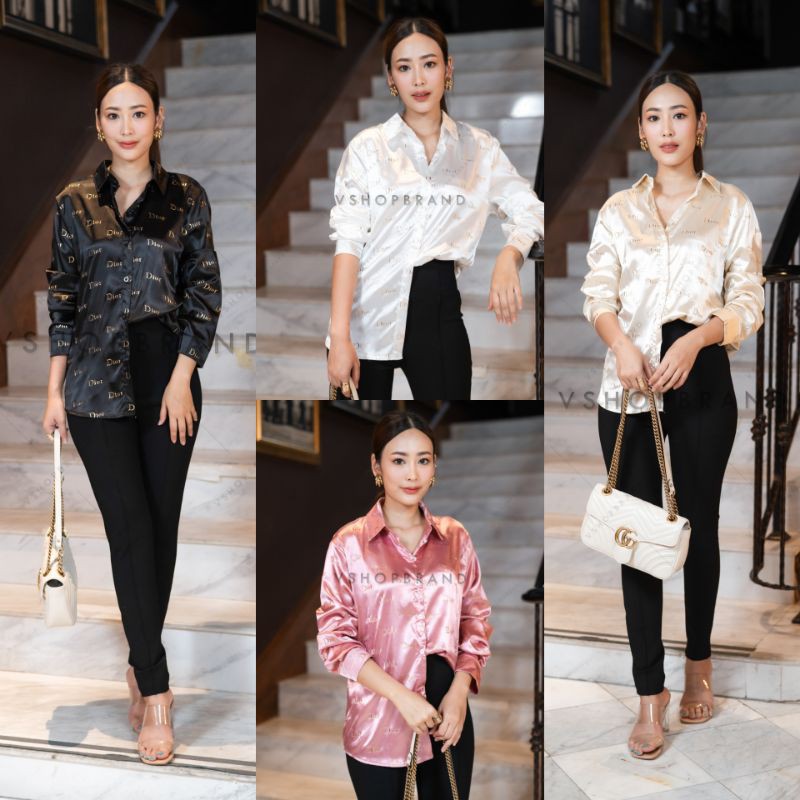 🏷️ Vshopbrand #8806-4 เสื้อเชิ้ตแขนยาว