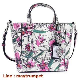 GUESS MINI PRINTED FLOWERS CROSS BODY BAG  (Pink Flowers)