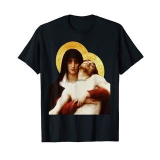 เสื้อยืด ผ้าฝ้าย พิมพ์ลาย Jesus Pieta Virgin Mary Catholic Crucifixion Cross Crucifix HHhiai39EDadap23สามารถปรับแต่งได้