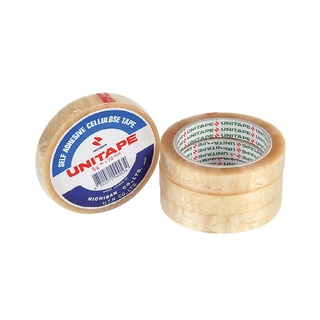 ยูนิเทป เทปใสเซลลูโลส กาวยาง แกนใหญ่ แพ็ค 4 ม้วน101346UNITAPE Clear Tape 3/4" 72Yd 4Rolls/Pack 101346UNITAPE Clear Tape