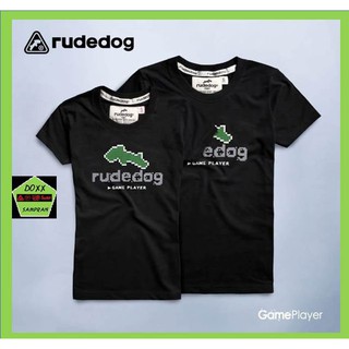 rudedog เสื้อคอกลม ชาย หญิง  รุ่น Game player สีดำ