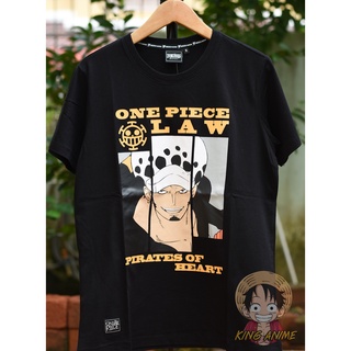 [โค้ดส่วนลด ANJUY60 ลดทันที 60.- เมื่อช้อปครบ 300.-] T-shirt DOP-1469 มีสีดำและเหลือง LAW PIRATE OF HEART