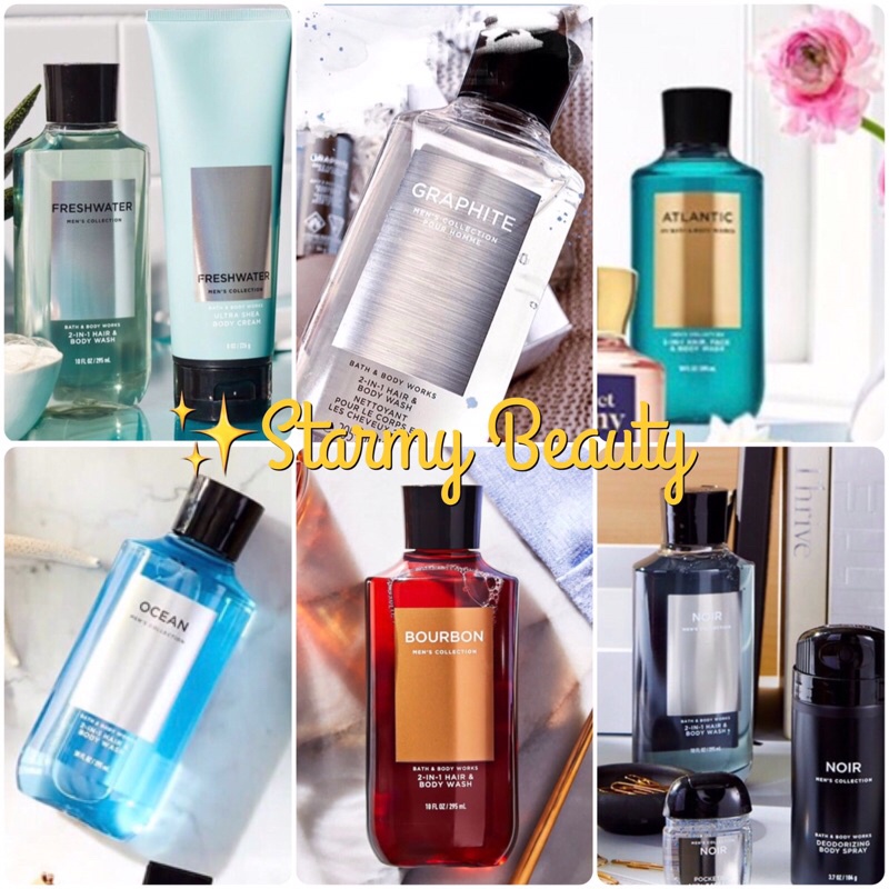 Bath & Body Works Men's Collection 3-in-1 Hair, Face & Body Wash295mlเจลอาบน้ำชาย