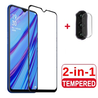 2-in-1 กระจกนิรภัยกันรอยหน้าจอ และเลนส์กล้อง สําหรับ OPPO Realme C11 A1k Realme 5i 5 Pro Reno 3 4 C2 C3 A5 A9 A31 2020 A3S A5S F1S A59